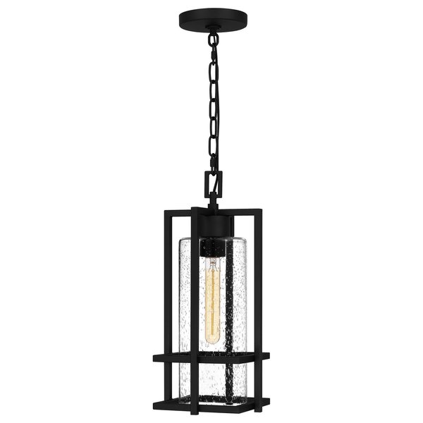 Quoizel Damien 1-Light Earth Black Outdoor Hanging Lantern DMN1907EK